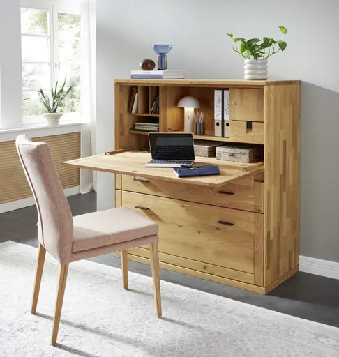 Sekretär Faro 6.0 - Wildeiche massiv, natur geölt