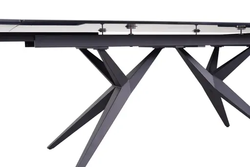 Esstisch MICHELA - ausziehbar, LB ca. 180x95 cm, Glaskeramik, Dunkelgrau