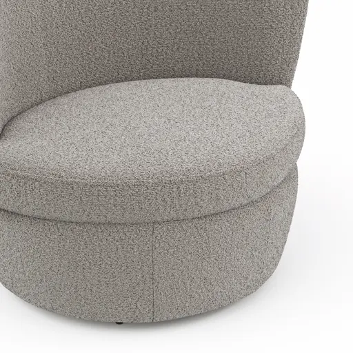 Sessel Cativa -  drehbar, Stoff, Graubeige