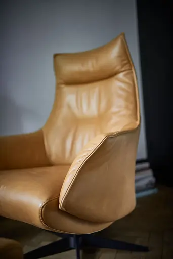 Relaxsessel Girona - inklusive Relaxfunktion, Leder, Cognac