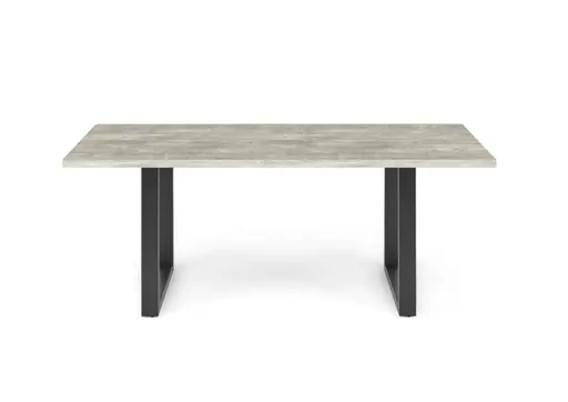 Esstisch - LB ca. 180x90 cm, Betonoptik, Schwarz