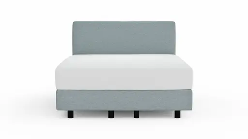 Boxspringbett Valencia - Liegefläche ca. 140x200 cm, Stoff, Hellblau