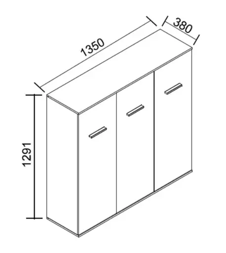 Schuhschrank - B ca. 135 cm, Artisan Eiche Nachbildung, Weiß