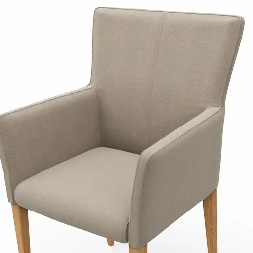 Armlehnstuhl Cosyra - Stoff, Beige