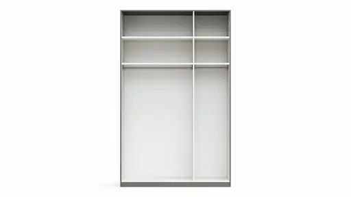 Drehtürenschrank Viana - B. ca. 151 cm, Lack, Steingrau