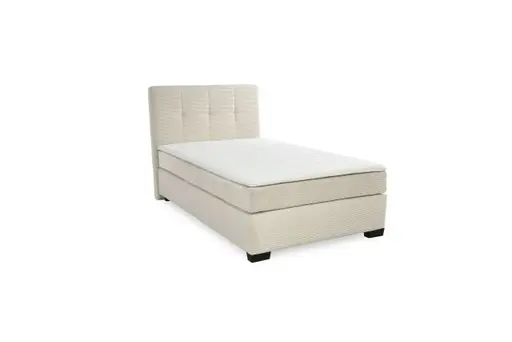 Boxspringbett JILA- Ligefläche ca. 120x200 cm, Stoff, Beige