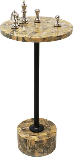 Beistelltisch- DH ca. 25x50 cm, Mosaic, Gold, Metall, Schwarz