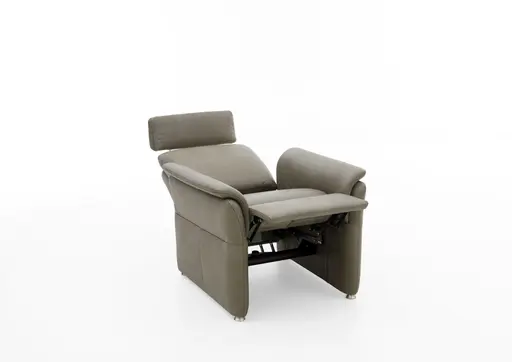 Sessel - Relaxfunktion (manuell), Leder, Rauchbraun