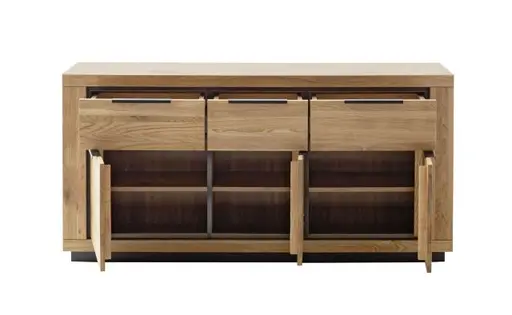 Sideboard - B ca. 163 cm, Wildeiche massiv geölt