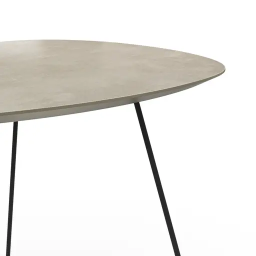 Ecktisch Fano - LBH ca. 59x50x50 cm, HPL Laminat, Grau