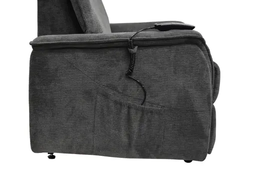 TV-Sessel MIKLAS - Aufstehhilfe, Relaxfunktion, Stoff, Grau