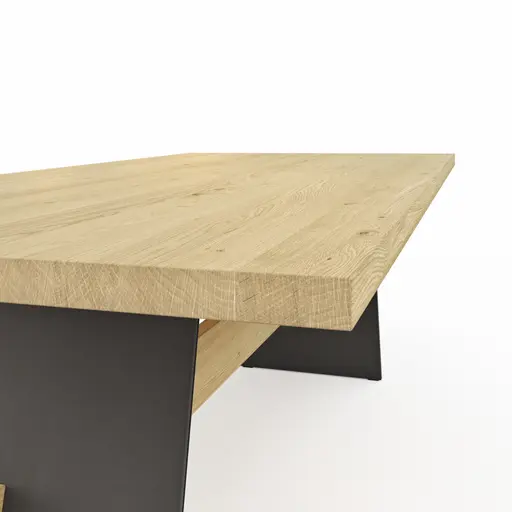 Esstisch Phoenix - LB ca. 180x100 cm, Eiche massiv, Bianco geölt