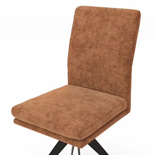 Freischwinger Valloni - Stoff, Rostfarben