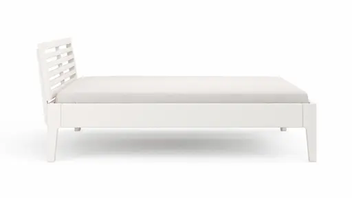 Bettgestell 1660 - Liegefläche ca. 160x200 cm, Kiefer massiv, Weiß