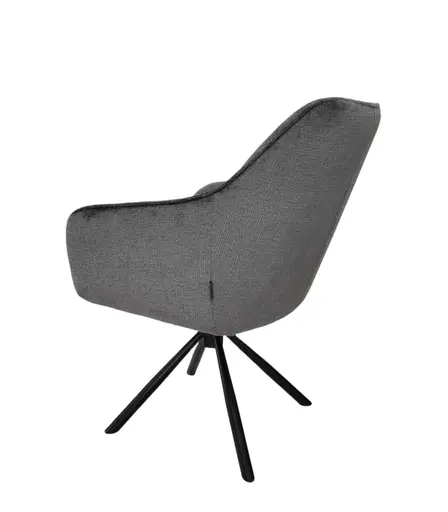 Armlehnstuhl MARLE - drehbar, Stoff, Anthrazit