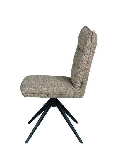 Stuhl MARCIA - drehbar, Stoff, Braun