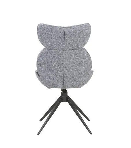 Stuhl MIRNA - drehbar, Stoff, Grau