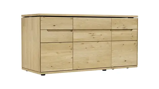 Sideboard Amora - schwenkbar, Wildeiche massiv bianco