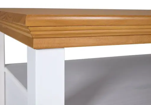 Couchtisch - LB ca. 120x60 cm, Weiß, Oak Colori