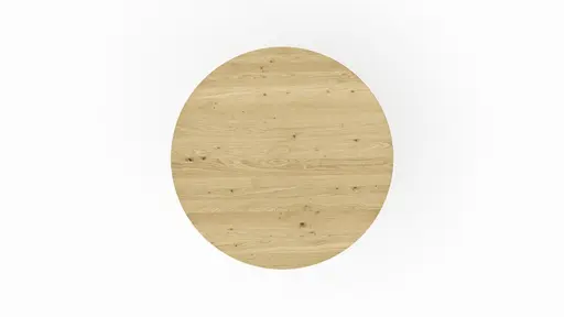 Esstisch Phoenix - LBH ca. 160x160x75 cm, Eiche massiv, Bianco geölt, rund