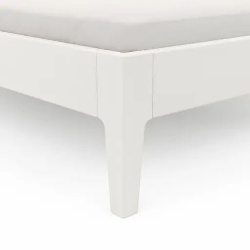 Bettgestell 1660 - Liegefläche ca. 140x200 cm, Kiefer massiv, Weiß