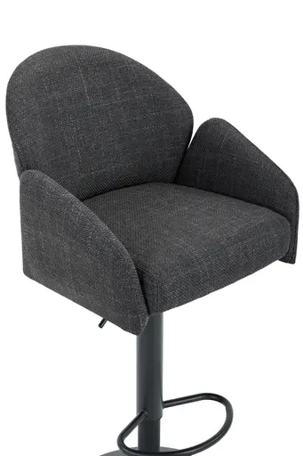 Barhocker - drehbar, höhenverstellbar, Stoff, Anthrazit