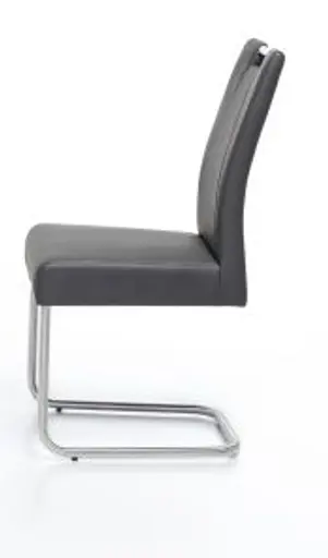 Freischwinger - Kunstleder, Dunkelgrau