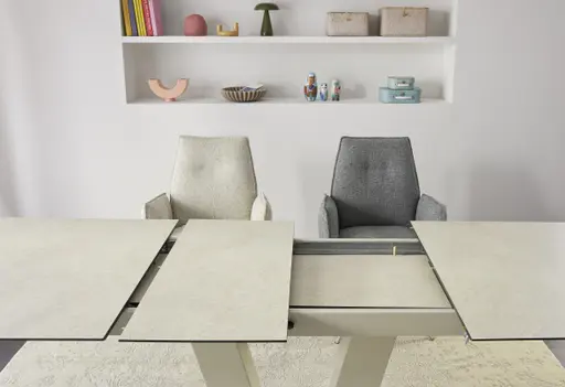 Esstisch Dinner - ausziehbar, LB ca. 160x 90 cm, HPL, Sand