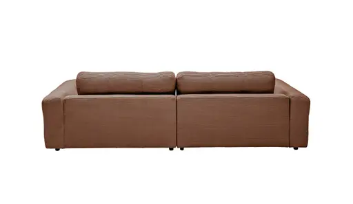 Ecksofa - 1,5-Sitzer mit Longchair rechts, Cord, Hellbraun