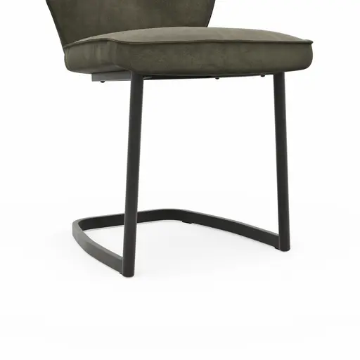 Freischwinger Westmore - Stoff, Dunkelgrün