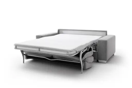 Sofa Nuoro - 2,5-Sitzer inkl. Schlaffunktion, Armlehne breit, Stoff, Grau