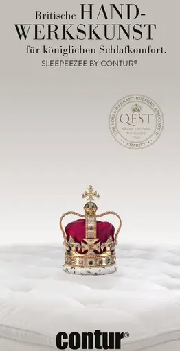 Boxspringbett Contur 2700 - Liegefläche ca. 180x200 cm, Stoff, Grau