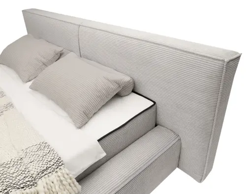 Polstergestell- Liegefläche ca. 180x200 cm, Stoff, Hellgrau