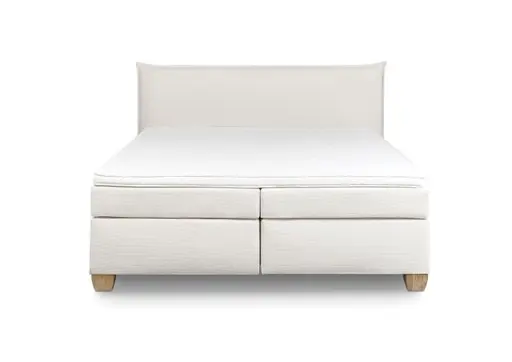  Boxspringbett HADAI- Liegefläche ca. 180x200 cm, Stoff, Beige, Bonell/Bonell