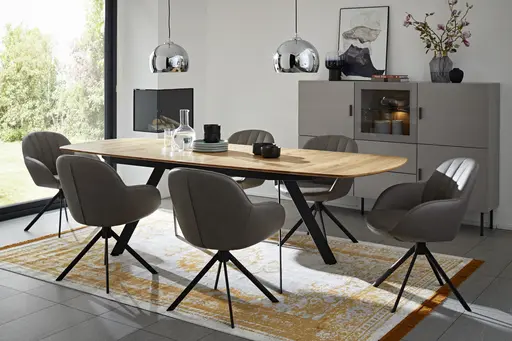 Esstisch Dinner - ausziehbar, LB ca. 180x100 cm, Eiche massiv