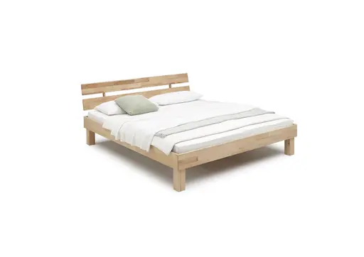 Bettgestell- Liegefläche ca. 180x200 cm, Kernbuche, Massiv, Geölt