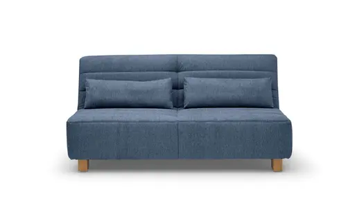 Funktionssofa EASY Optik D - 2-Sitzer, 180 cm inkl. Schlaffunktion, Stoff, Blau