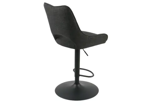Barhocker - drehbar, höhenverstellbar, Microfaser, Anthrazit