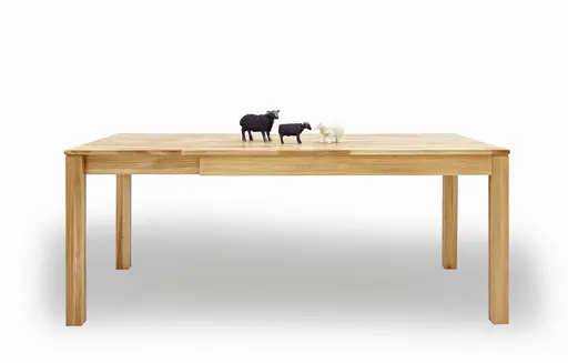 Esstisch - ausziehbar, LB 140x90 cm, Eiche massiv