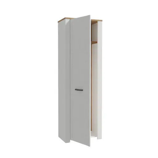 Garderobenkombination FELLIAN- B ca. 240 cm, Weiß, Eiche Dekor