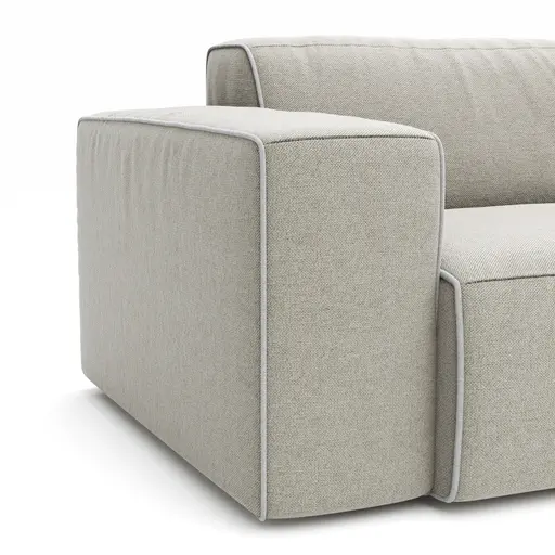 Sofa Elementos - 3-Sitzer, Stoff, Natur