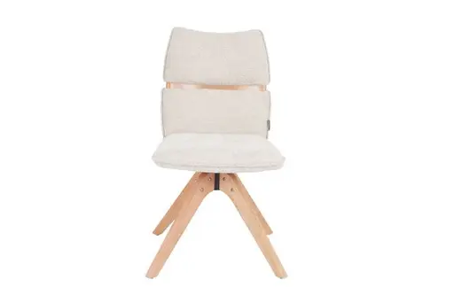 Stuhl MAROU - drehbar, Stoff, Beige