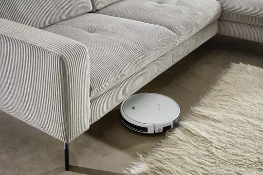 Ecksofa - 3-Sitzer mit Longchair rechts, Stoff, Grau