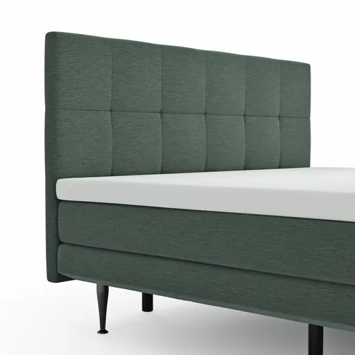 Boxspringbett Valencia - Liegefläche ca. 180x200 cm, Stoff, Dunkelgrün