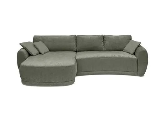 Ecksofa JOSUA - 3-Sitzer, Ecke rechts, Stoff, Olive
