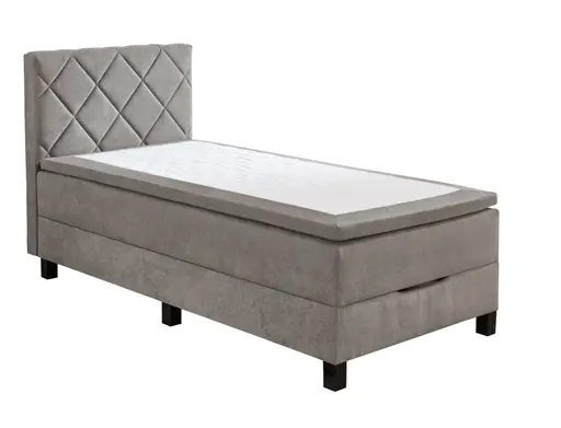Boxbett- Liegefläche ca. 120x200 cm, Stoff, Hellgrau