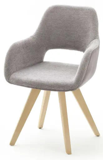 Armlehnenstuhl MACIE - Stoff, Cappuccino