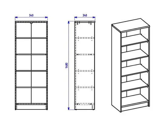 Regal - B ca. 54 cm, Sonoma Eiche Nachbildung
