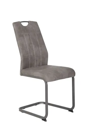 Freischwinger - Stoff, Grau