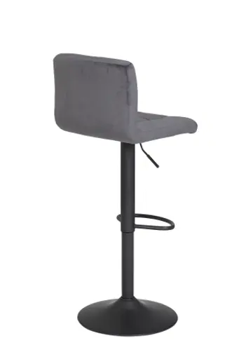 Barhocker - höhenverstellbar, Stoff, Grau